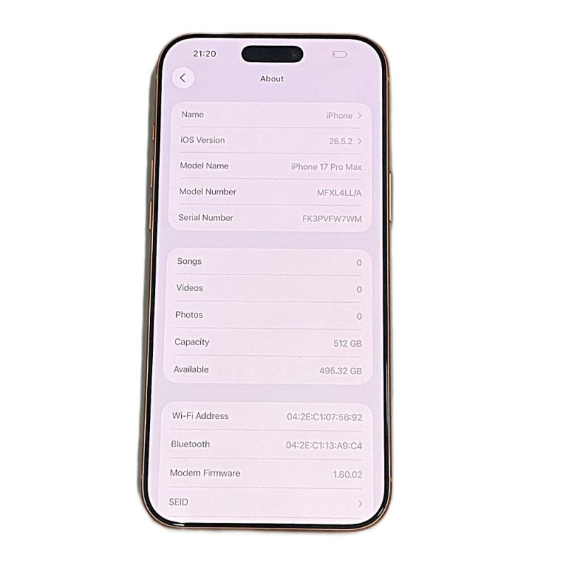 iPhone 17 Pro max /512GB/-