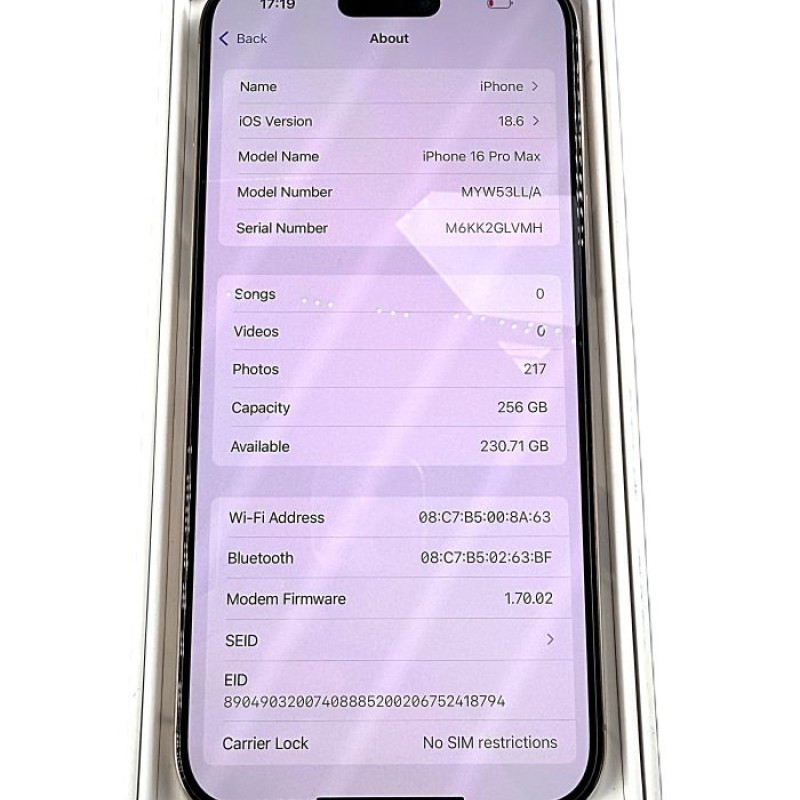 iPhone 16 Pro max /256GB/