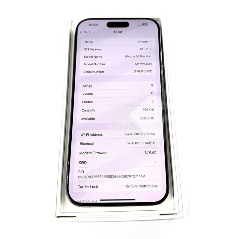 iPhone 16 Pro max /256GB/