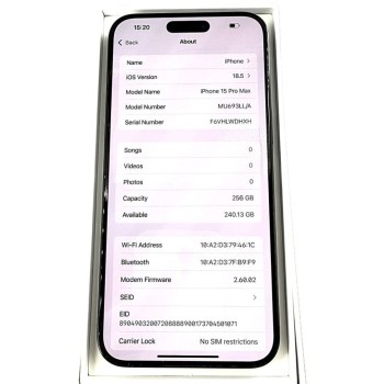 iPhone 15 Pro max /256GB/