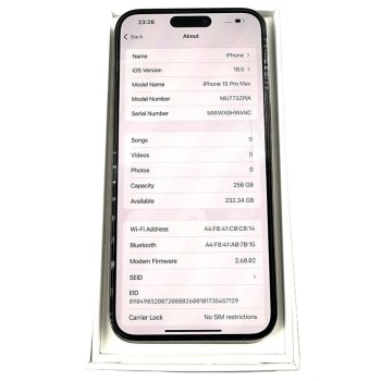 iPhone 15 Pro max /256GB/